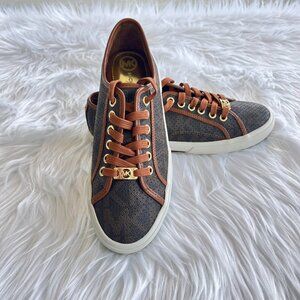 Michael Kors, sneakers, signature brown size 8M